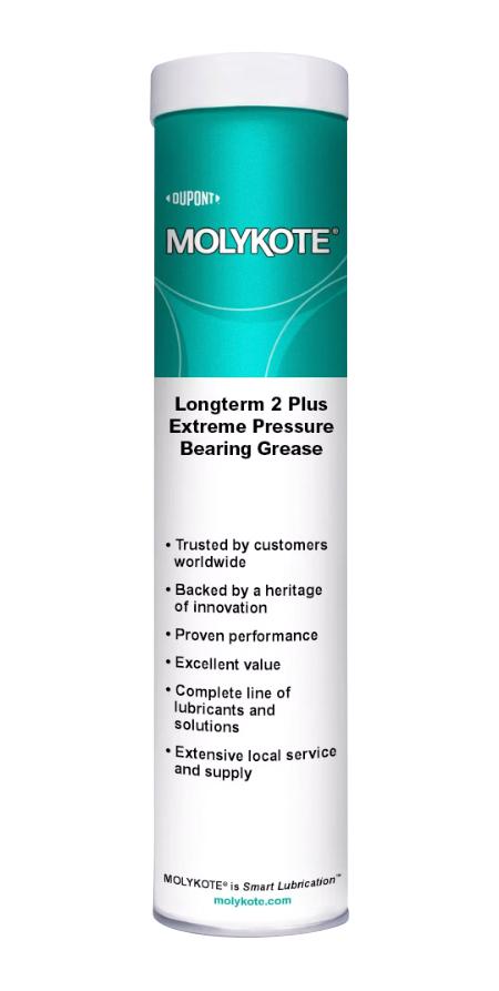 MOLYKOTE LONGTERM 2 PLUS, 1KG Bearing Grease, Extreme Pressure, Black, -25 &deg;C to 110 &deg;C, Can, 1kg