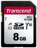 TRANSCEND TS8GSDC410M Flash Memory Card, MLC NAND, SD Card, UHS-1, Class 1, Class 10, 8 GB, 3.6 V, -25 &deg;C, 85 &deg;C