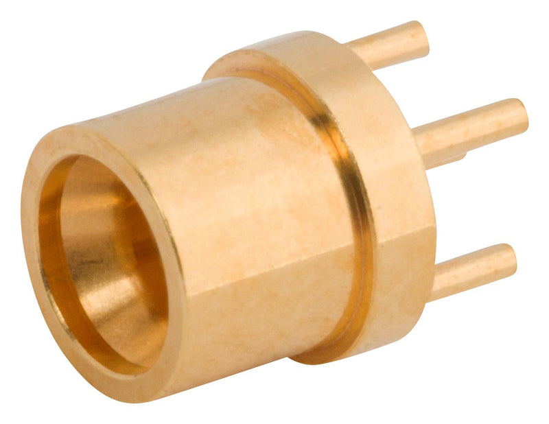 AMPHENOL SV MICROWAVE 1211-40169 RF / Coaxial Connector, SMP Coaxial, Straight Plug, Through Hole Vertical, 50 ohm