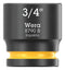 WERA 05005522001 Socket, Hexagonal, Impaktor, 3/8" Drive, 3/4" AF, 30mm L