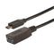 L-COM CAU31CAF-1M USB Cable, Type C Plug to Type A Receptacle, 1 m, 3.3 ft, USB 3.0, Black