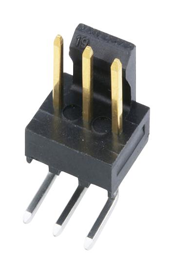 MOLEX 171857-1003 Pin Header, Power, Signal, Wire-to-Board, 2.54 mm, 1 Rows, 3 Contacts, Through Hole Right Angle