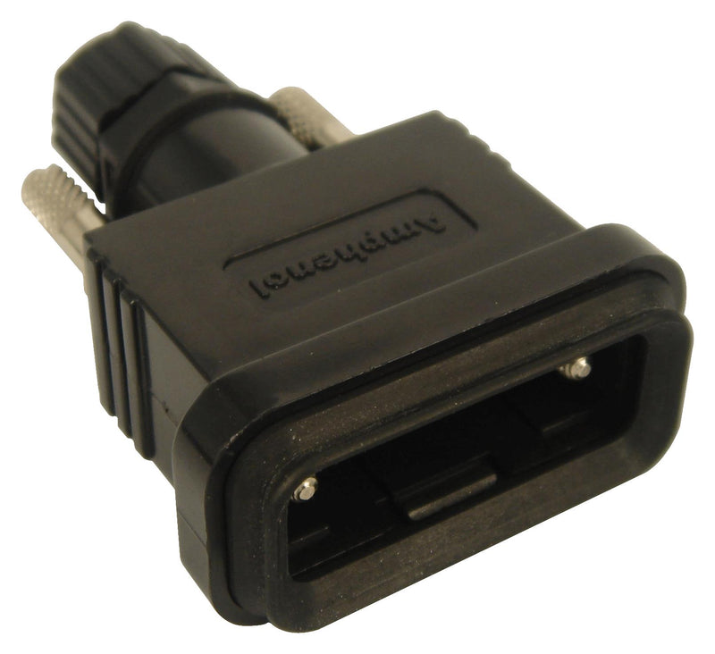 AMPHENOL COMMUNICATIONS SOLUTIONS L17EDEPS D Sub Backshell, IP67, 17ED series, DE, 180&deg;, Plastic Body