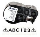 BRADY M4C-1000-595-WT-BK Label Printer Tape, Adhesive, Black on White, 7.62m x 25.4mm, Vinyl