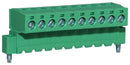 CAMDENBOSS CTBP96HJ/10FL Wire-To-Board Terminal Block, Inverted, Flanged, 5.08 mm, 10 Ways, 28 AWG, 14 AWG, 1.5 mm&sup2;, Screw
