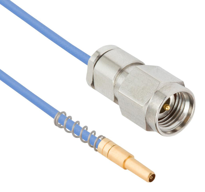 AMPHENOL SV MICROWAVE 7083-0004 RF / Coaxial Cable Assembly, Coaxial Pin to 2.92mm RP Plug, 0.047" Flexible, 50 ohm, 12 "
