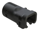 AMPHENOL SINE/TUCHEL ATMBS-041-0205 BACKSHELL, PLUG CONN, 2POS, 180DEG, BLK