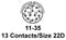 AMPHENOL AEROSPACE D38999/24FB35SN CIRCULAR CONNECTOR, RECEPTACLE, 13 POSIT