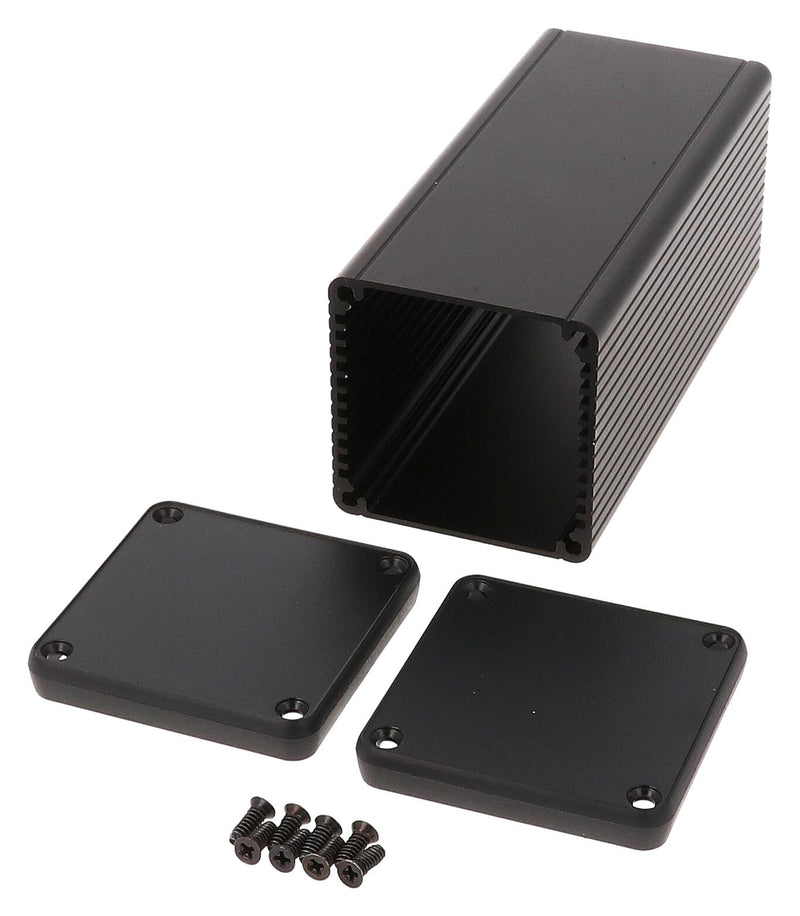 HAMMOND 1455CS1202BK Metal Enclosure, w/Plastic End Panel, Small, Aluminium, 54 mm, 54 mm, 120 mm