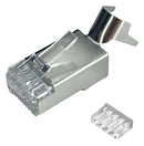 MH CONNECTORS MHRJC6AR222N Modular Connector, w/Cable Clamp, RJ45 Plug, 1 x 1 (Port), 8P8C, Cat6a, Cable Mount