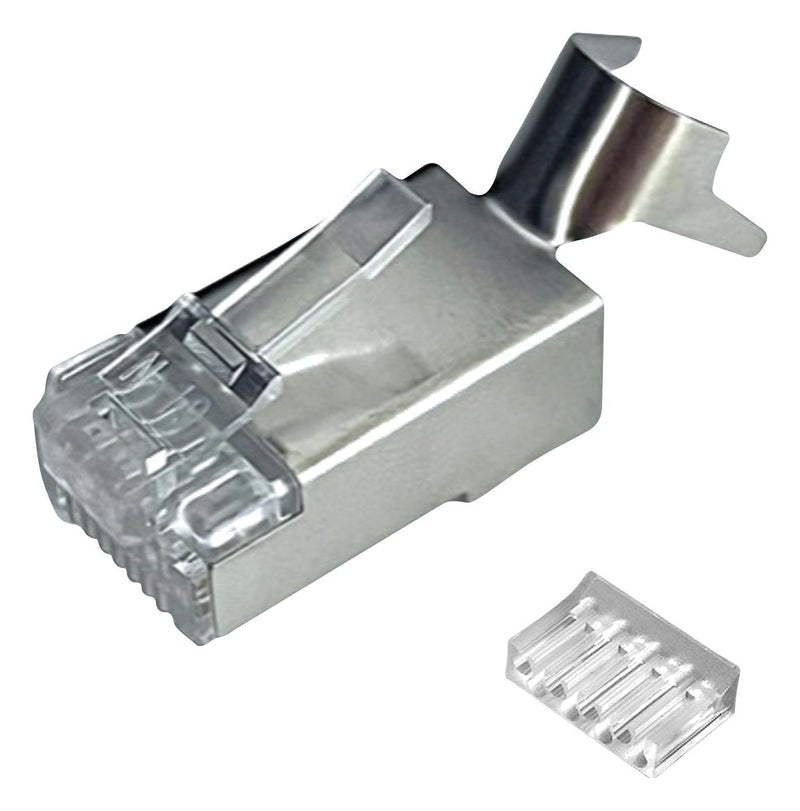 MH CONNECTORS MHRJC6AR222N Modular Connector, w/Cable Clamp, RJ45 Plug, 1 x 1 (Port), 8P8C, Cat6a, Cable Mount