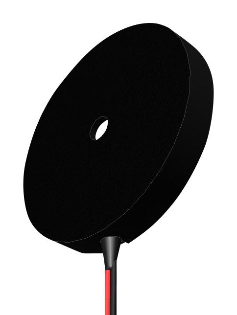 PUI AUDIO AT-2310-T-LW100-R Transducer, 108 dBA, 2 kHz, Wire Leads, External, 90000 pF