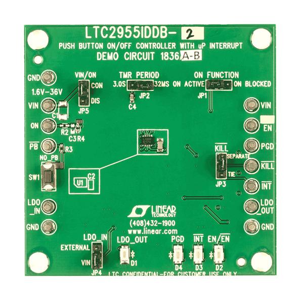 ANALOG DEVICES DC1836A-B Demonstration Board, LTC2955-2, Pushbutton On/Off Controller