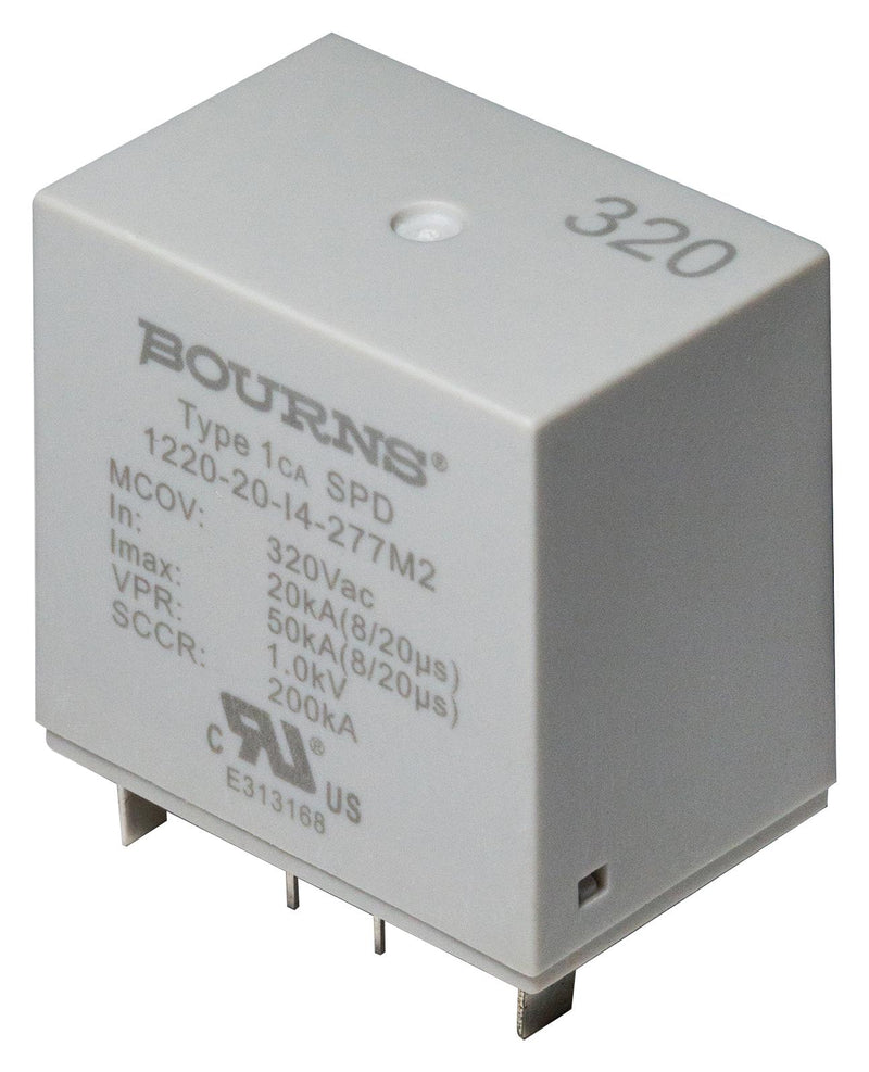 BOURNS 1220-20-I4-480M2 Surge Protector, Mains Surge Protector, 1 Pole, Type 2 & 4, 50 kA, 550 VAC, PCB - Through Hole