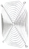 ORION FANS G180-12 Fan Finger Guard, Steel - Wire Form, 180mm Axial Fans, 152.2 mm, Bright Nickel Chrome
