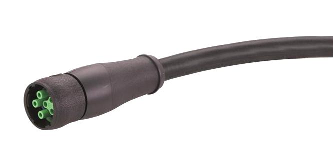 HARTING 21342900642050 Circular Cable Assembly, Size 15, Circular Receptacle to Free End, 6 Ways, 16.4 ft, 5 m