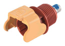 HARTING 09930010126 Heavy Duty Connector, Red/Yel, M8 Bolt, Base, Bulkhead Mount, Top Entry, Nylon (Polyamide) Body