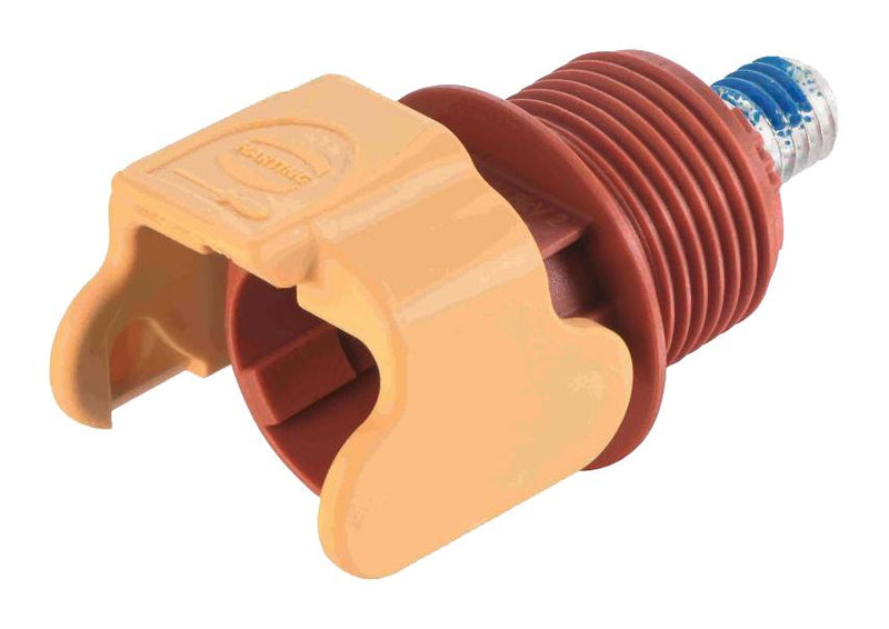 HARTING 09930010126 Heavy Duty Connector, Red/Yel, M8 Bolt, Base, Bulkhead Mount, Top Entry, Nylon (Polyamide) Body