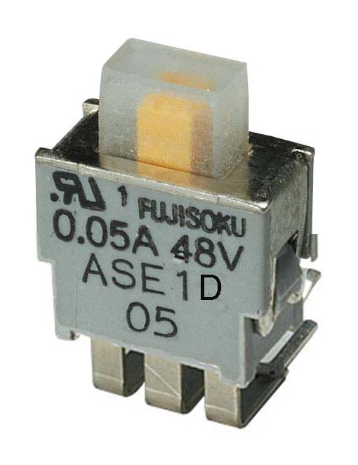 NIDEC COMPONENTS ASE1D-6M-10-Z Slide Switch, Hyper-miniature, SPDT, On-On, Through Hole, ASE, 50 mA, 60 V