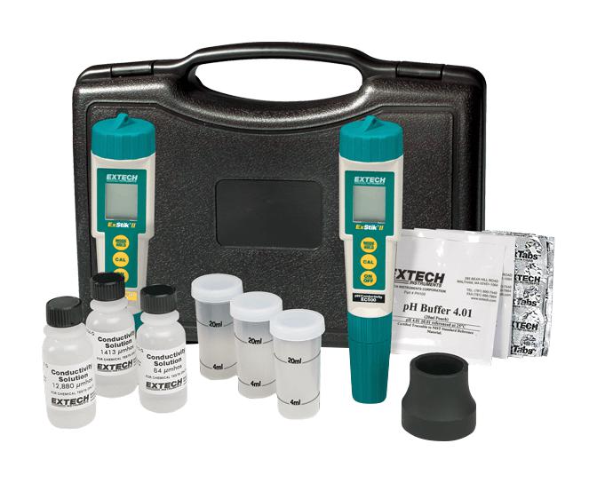EXTECH INSTRUMENTS EC510 PH & Conductivity Tester Kit, 999 PPM, 36mm
