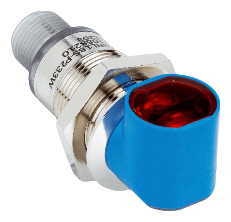 SICK GRL18SG-F233X Photo Sensor, 7.2 m, PNP, Retroreflective, 10 to 30 VDC, 3 Pin M12 Connector, Fully Flush, GR18