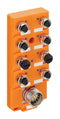 LUMBERG AUTOMATION ASBS 8/LED 5-4 Sensor Distribution Box, M23 Connector - 12 Pole, M12 Connector - 5 Pole, 8 Ports, ASBS Series
