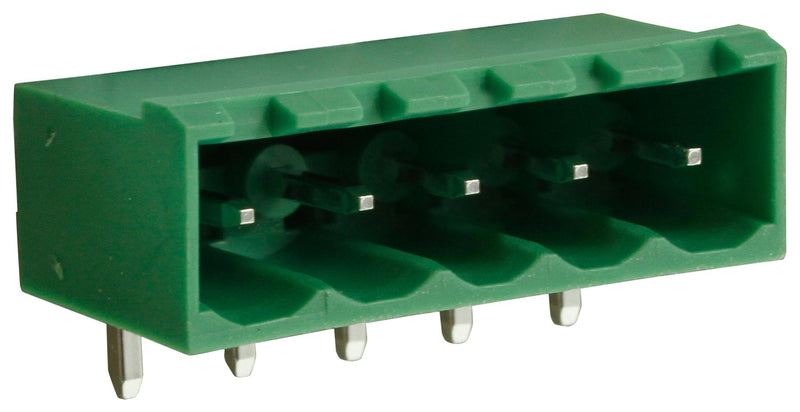 CAMDENBOSS CTBP9350/5 Terminal Block, Closed Ended, Header, 5 mm, 5 Ways, Through Hole Right Angle