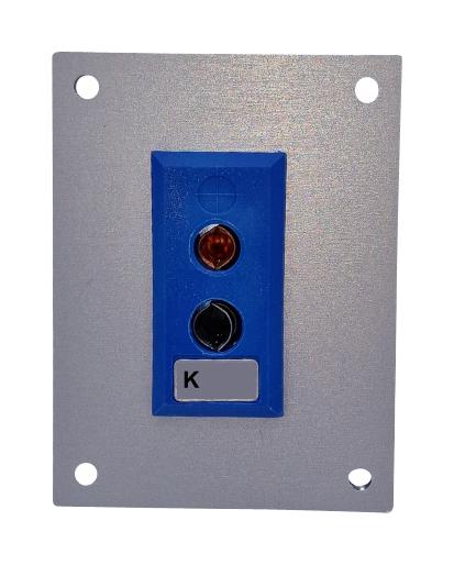 LABFACILITY JS-K-FF + FSP-1 Thermocouple Connector, 66 x 50mm Panel, Standard, K, Socket, 1Way, Blue, JIS, Fascia Mount