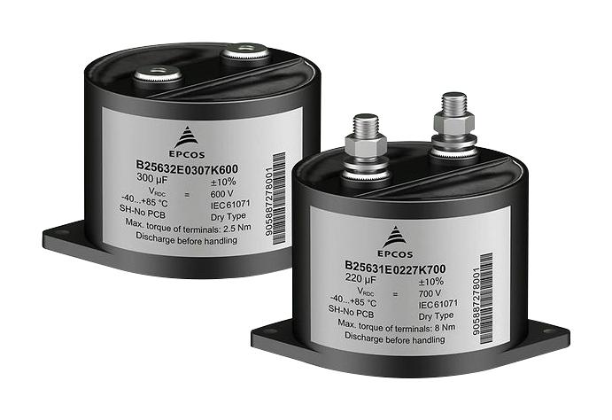 EPCOS B25632B1127K100 Power Film Capacitor, Can, 120 &micro;F, &plusmn; 10%, Panel Mount
