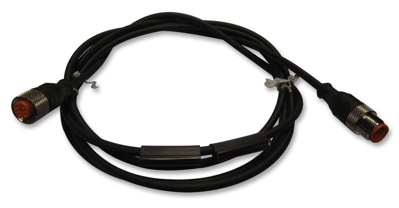 LUMBERG AUTOMATION RST 4-RKT 4-225/2M Sensor Cable, M12 Plug, M12 Receptacle, 4 Positions, 2 m, 6.6 ft, RST-RKT Series