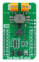 MIKROELEKTRONIKA MIKROE-5813 Add-On Board, Step Down 8 Click, 3.3V/5V in, I2C Interface