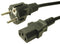 MULTICOMP PRO MP-FCR72038 Mains Power Cord, PVC, Schuko Style, CEE 7/7 Plug to IEC 320 C13, 2.5 m, 10 A, 250 VAC, Black