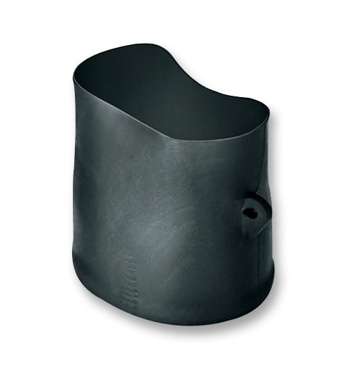 HELLERMANNTYTON 157-41-G-PEX-BK Heat Shrink Boot, Bottle Shape, Helashrink 150, Straight, 1.692 ", 43 mm, Black, 2.36 ", 60 mm