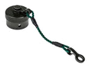 AMPHENOL PCD 62GB81210 DUST CAP WITH CORD, RCPT CONN, ALUMINUM