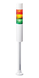 PATLITE LR6-3M2PJBW-RYG Signal Tower, 3 Tier, Amber/Green/Red, 88 dB, Cable, Flashing, 4 Tone, 240 VAC, IP65/NEMA 4X/NEMA 13