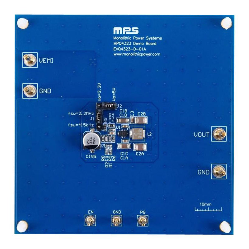 MONOLITHIC POWER SYSTEMS (MPS) EVQ4323-D-01A Evaluation Board, MPQ4323GDE-AEC1, AEC-Q100, Synchronous Buck Converter, Power Management