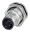 PHOENIX CONTACT 1553459 Sensor Connector, SPEEDCON Series, M12, Male, 4 Positions, Solder Pin, Straight Panel Mount