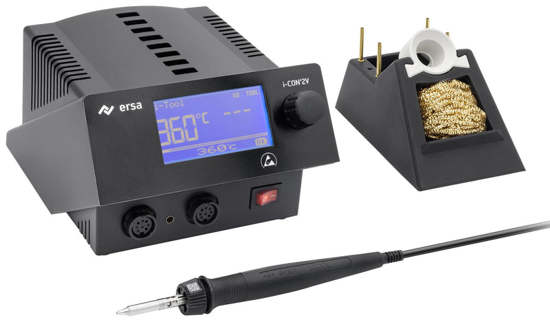 ERSA 0IC2205V0C Soldering Station, 230 VAC, 120 W, 450&deg;C Max, i-CON 2V MK2 Series