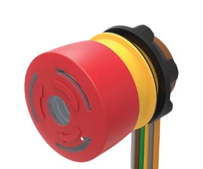 EAO 84-5341.8D40 Emergency Stop Switch, Red, Round, DPST-NC, Twist to Release, Cable, 3 A, 120 V