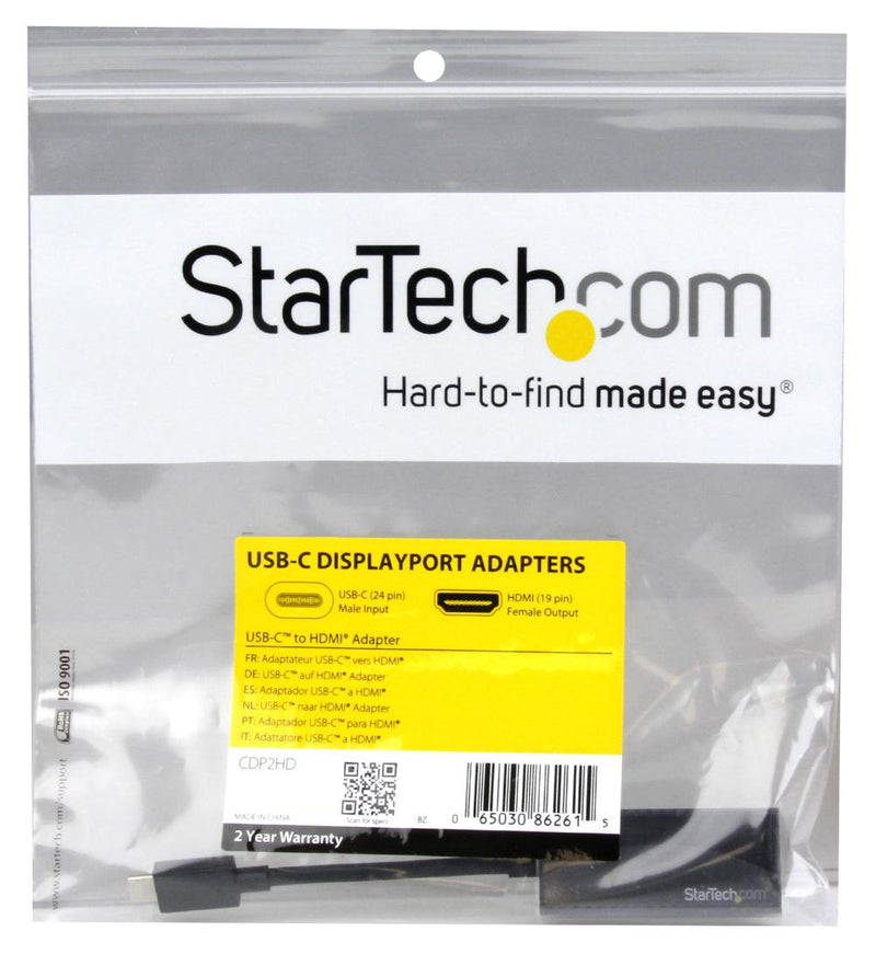 Startech CDP2HD CDP2HD USB-C to 4K Hdmi 30Hz Adaptor Black