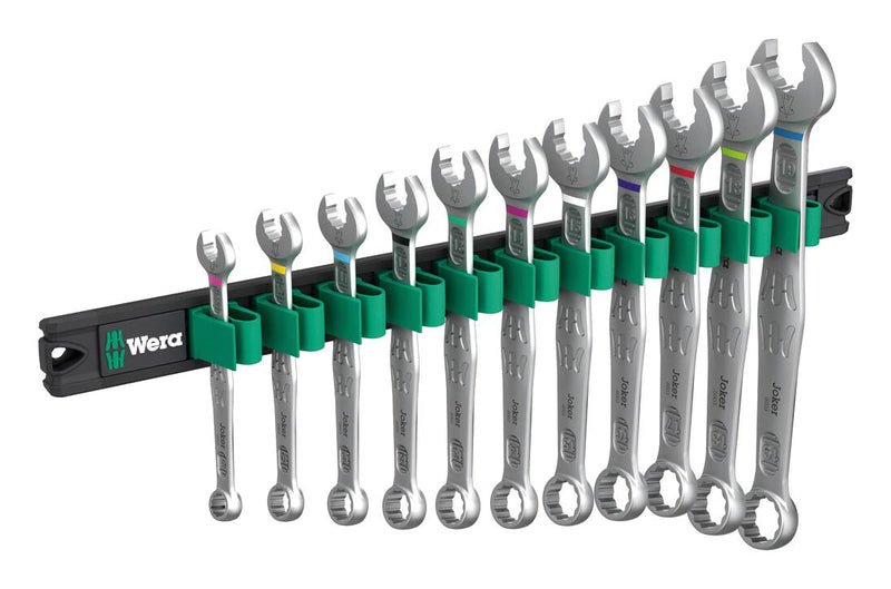 WERA 05020233001 Combination Wrench Set, Magnetic Rail, 11 Pieces