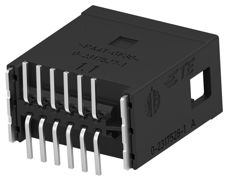 TE CONNECTIVITY 2317527-1 Automotive Connector, Wire-to-Board, Nano MQS Series, Straight Header, 12 Contacts, PCB Pin