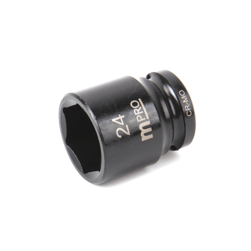 MULTICOMP PRO MP12-CRMO24 Socket, Hex, 24 mm x 38 mm, 1/2" Drive Size, Chromium Molybdenum Steel, DIN3121, Auto Repair