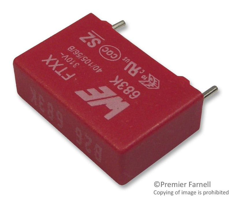 Wurth Elektronik 890334025004CS 890334025004CS Safety Capacitor Metallized PP Radial Box - 2 Pin 27000 pF &plusmn; 10% X2 Through Hole