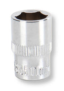 MULTICOMP PRO MP14-CRV11 Socket, Hex, 11mm, 1/4" Drive Size, Chrome Vanadium, DIN3120