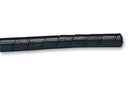 ALPHA WIRE SW42 BK008 Spiral Wrap, Fit&reg; UV Resistant, 0.375 ", 9.525 mm, Polyethylene, Black, 25 ft, 7.62 m