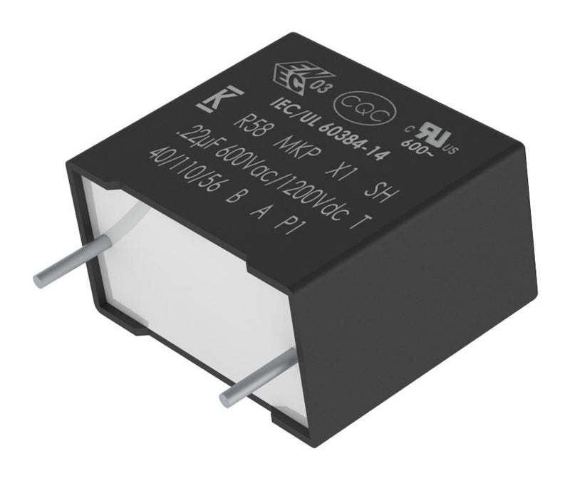 KEMET R586W427050T0K Safety Capacitor, Metallized PP, Radial Box - 2 Pin, 2.7 &micro;F, &plusmn; 10%, X1, Through Hole