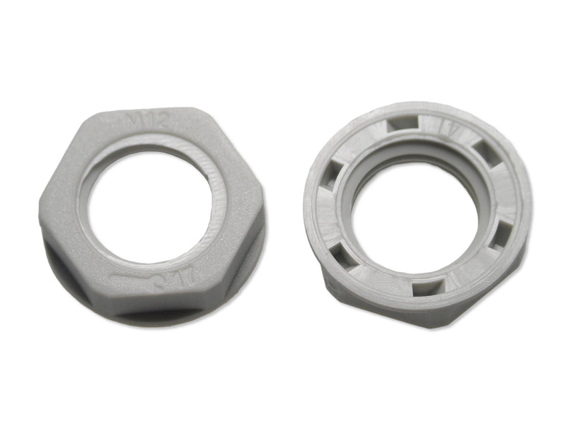 MULTICOMP PRO MP015347 Locknut, Pack of 10, M12 x 1.5, Nylon (Polyamide), 5 mm