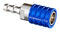 AMPHENOL LTW SQD-02SBBN-PBE001 Liquid Cooling Socket, 1/4" Push Lok, Stainless Steel, Blue, Valve, SnapQD Series