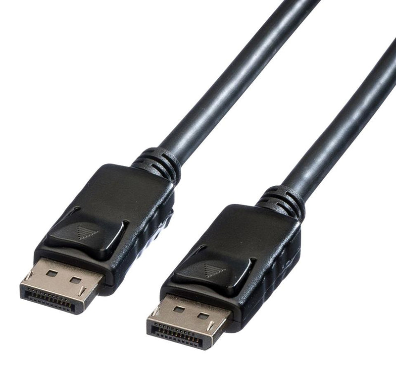 ROLINE 11.04.5980 Audio / Video Cable Assembly, DisplayPort Plug, DisplayPort Plug, 3.3 ft, 1 m, Black